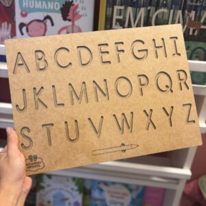 Placa ABC Bastão Maíuscula