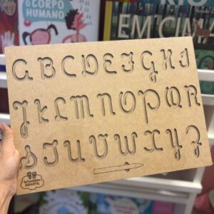 Placa ABC Cursiva Maiúscula