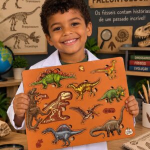 Encaixe Dinossauros e seus Fósseis