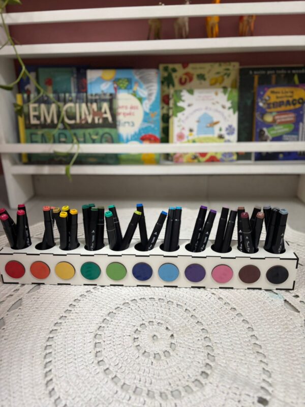 Porta Lápis de Cor Montessori Branco - Image 2
