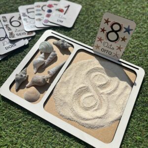 Tabuleiro de Areia com Cards Numéricos