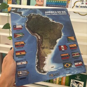 Mapa Interativo América do Sul: Países, Capitais e Bandeiras