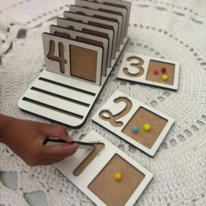 Bandejas de Matemática Branca Números Cursivos