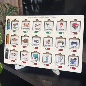 Quadro de Atividades Diárias Branco